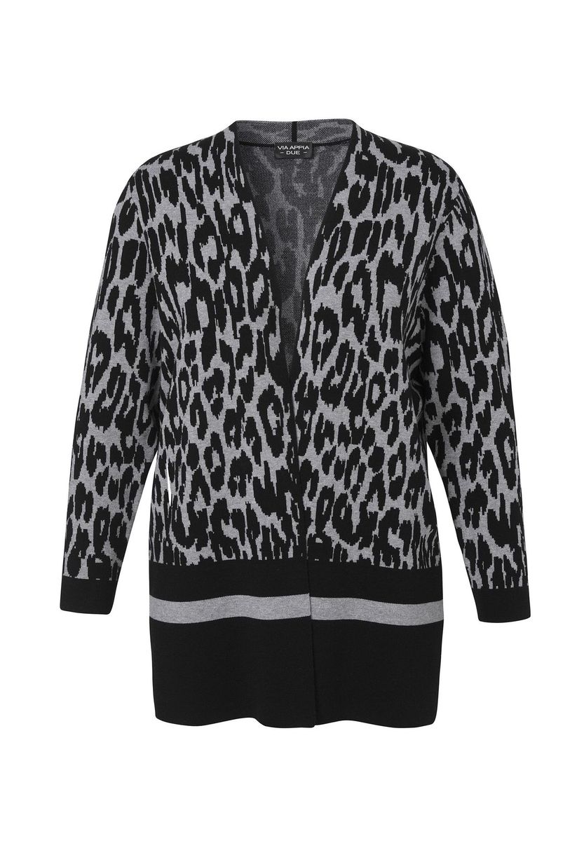 Strickjacke mit Leopardenmuster