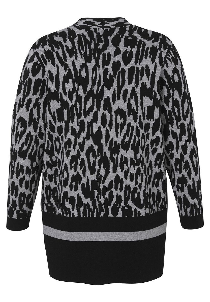 Strickjacke mit Leopardenmuster