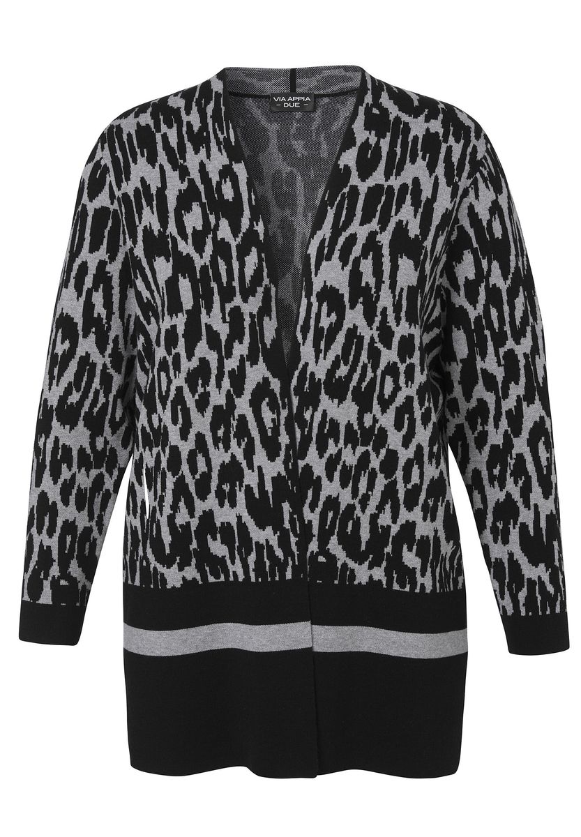 Strickjacke mit Leopardenmuster