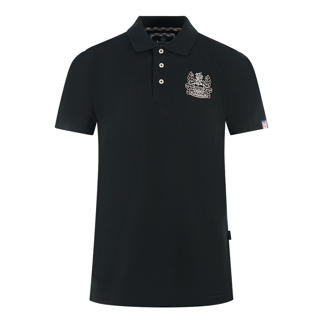 Klassisches Poloshirt mit gesticktem Wappen