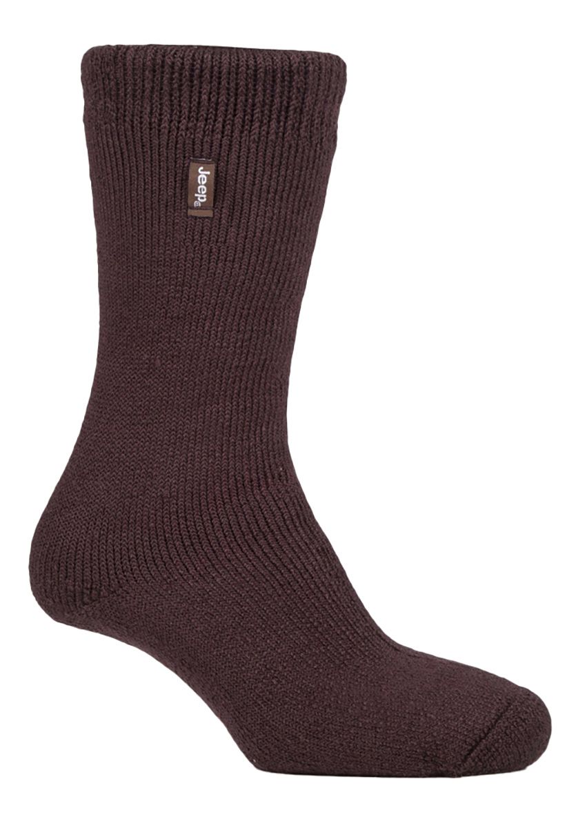 Mens Thermal Boot Socken für Winter | Jeep | Warm Heavy Duty Socken | Ideal für Wandern - Braun