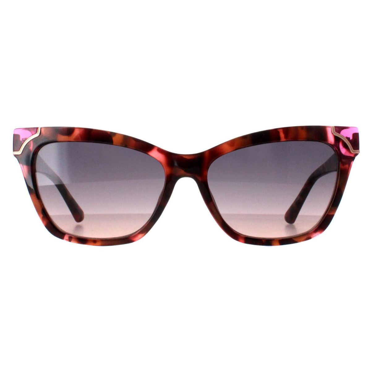 Schildpatt-Katzenaugen-Sonnenbrille mit rosa Details