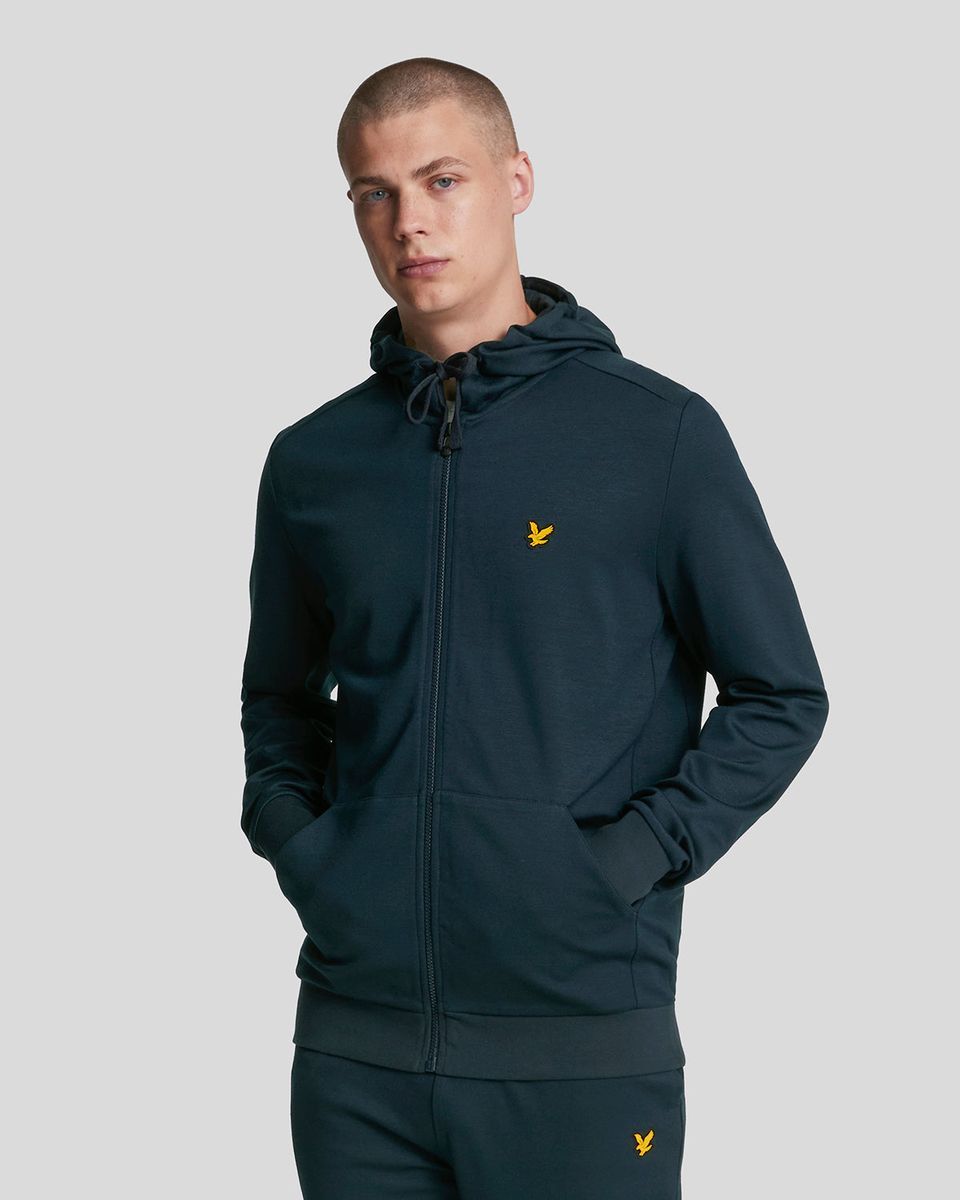 Klassischer Fleece-Hoodie mit durchgehendem Reißverschluss
