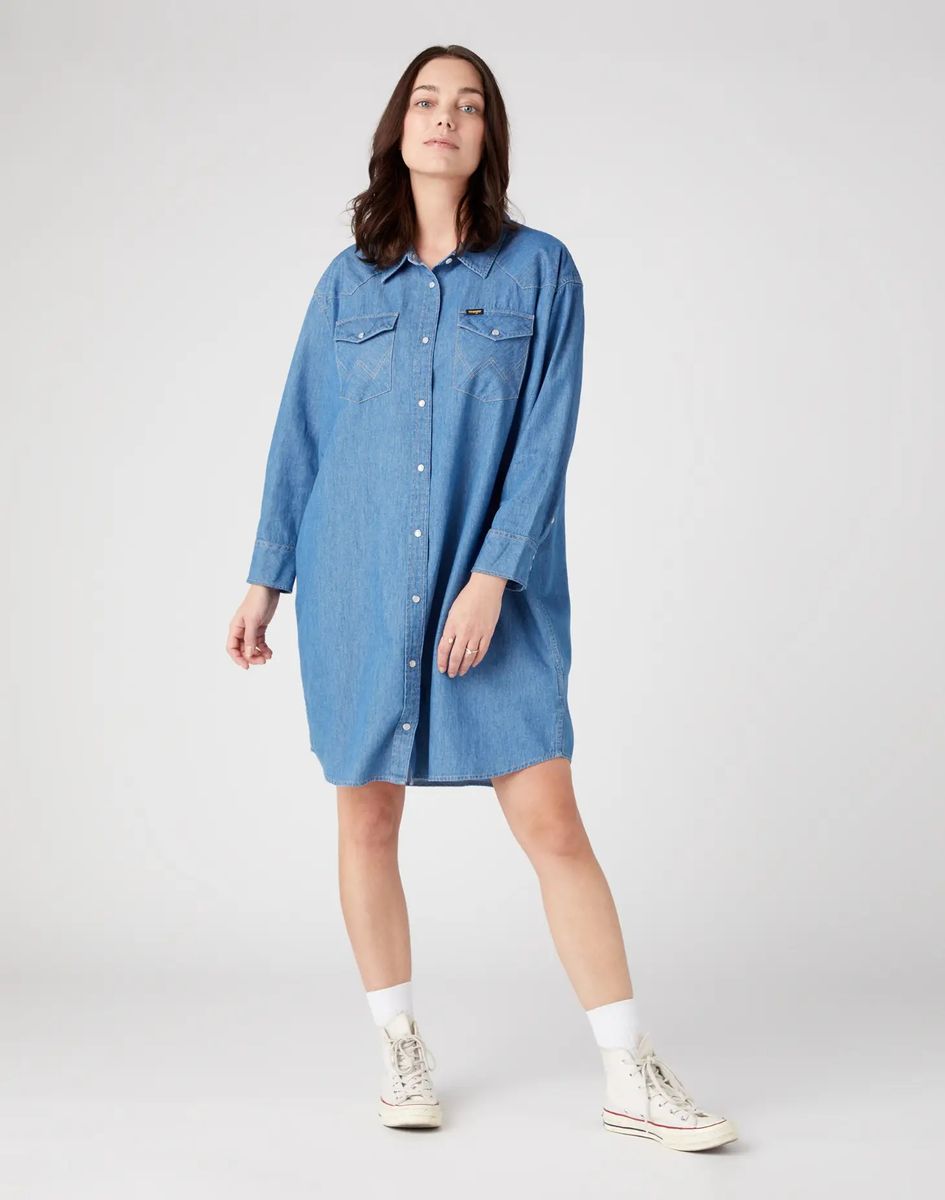 Jeanshemdkleid in Indigo