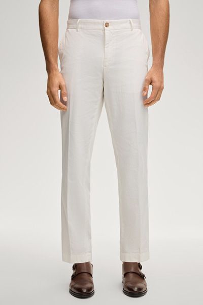 Joop! Hank Off-White Chino Hose Slim Fit Stretch Baumwolle