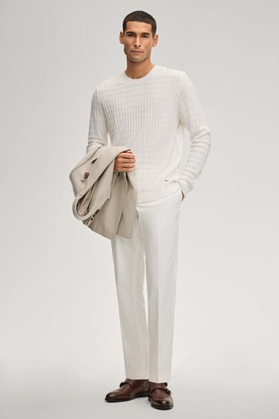 Joop! Hank Off-White Chino Hose Slim Fit Stretch Baumwolle