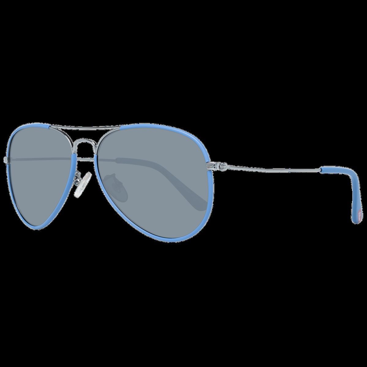 Blaue Pilotenbrille mit Metallrahmen