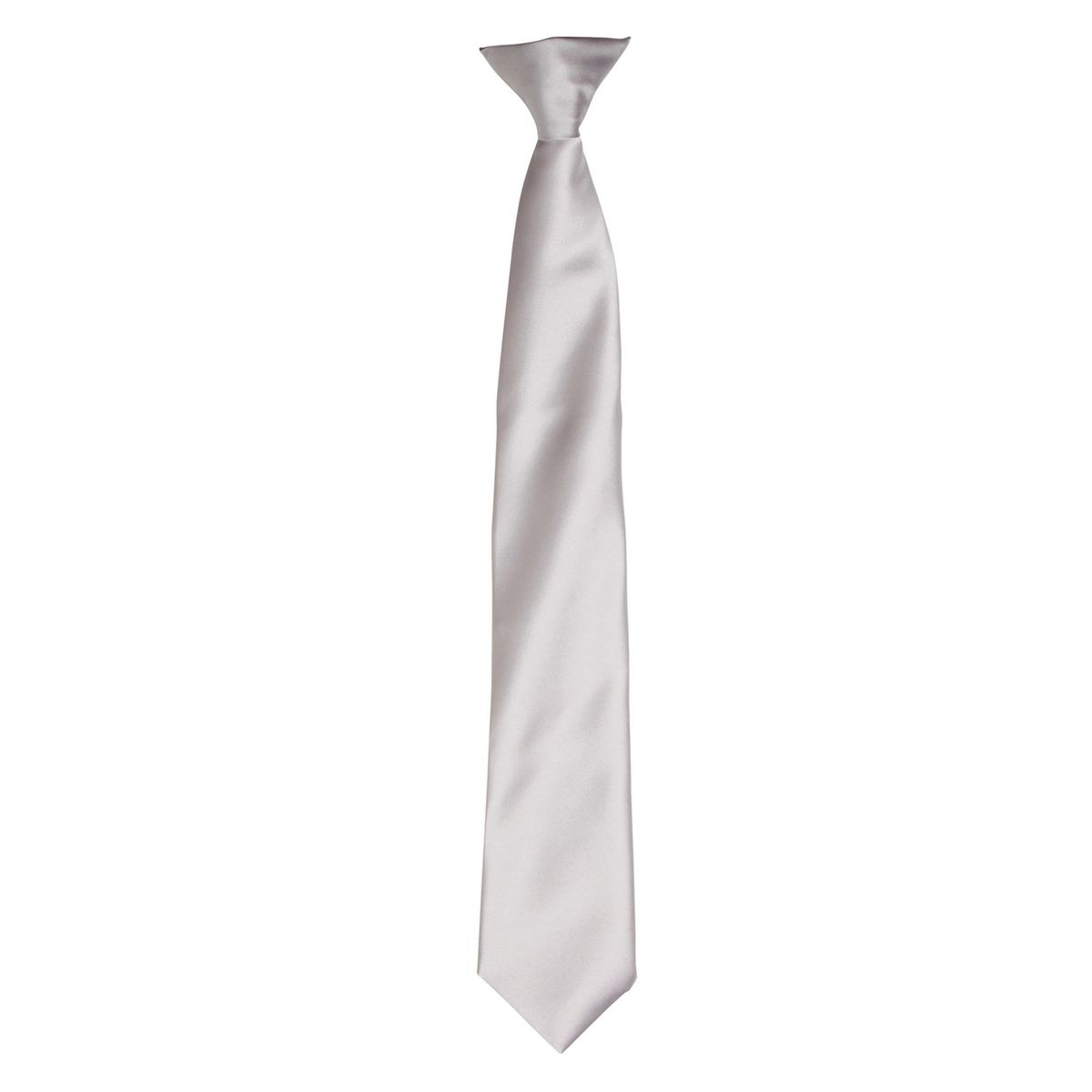Elegante Silbergraue Clip-On Krawatte