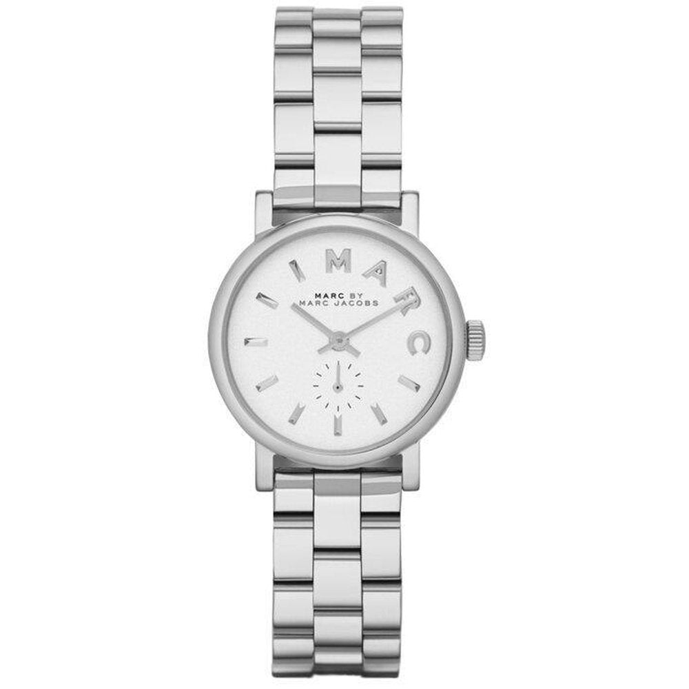 Elegante silberne Damenarmbanduhr
