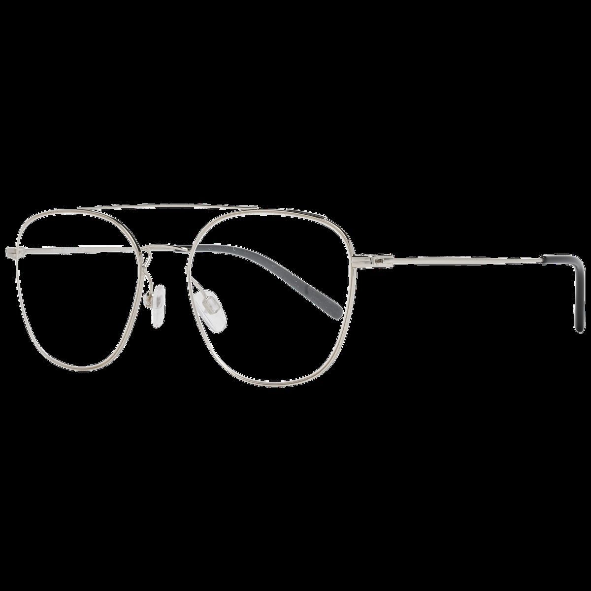Silberfarbene Brille im Aviator-Stil