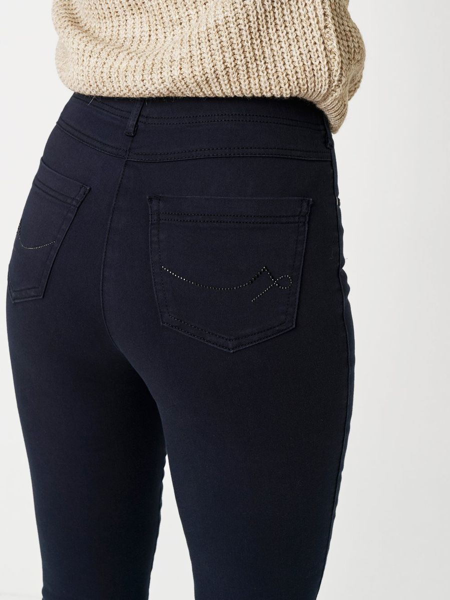 Damen Cropped Stretch Freizeit Hose