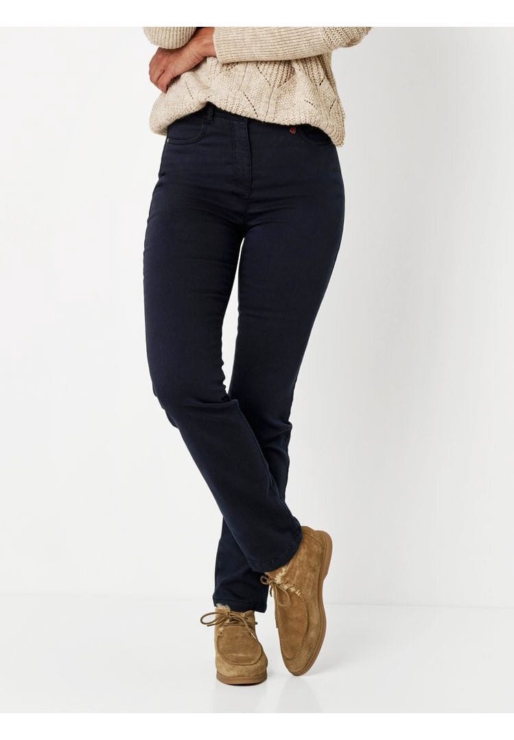 Damen Cropped Stretch Freizeit Hose