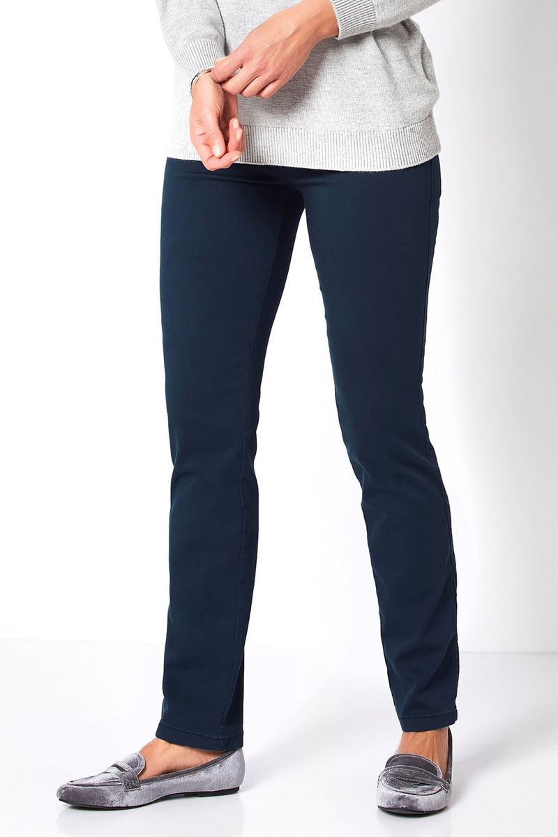 Damen Cropped Stretch Freizeit Hose