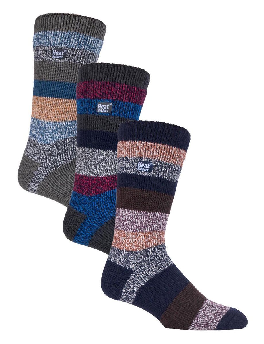 Herren Thermo-Socken Multipack mit Streifen