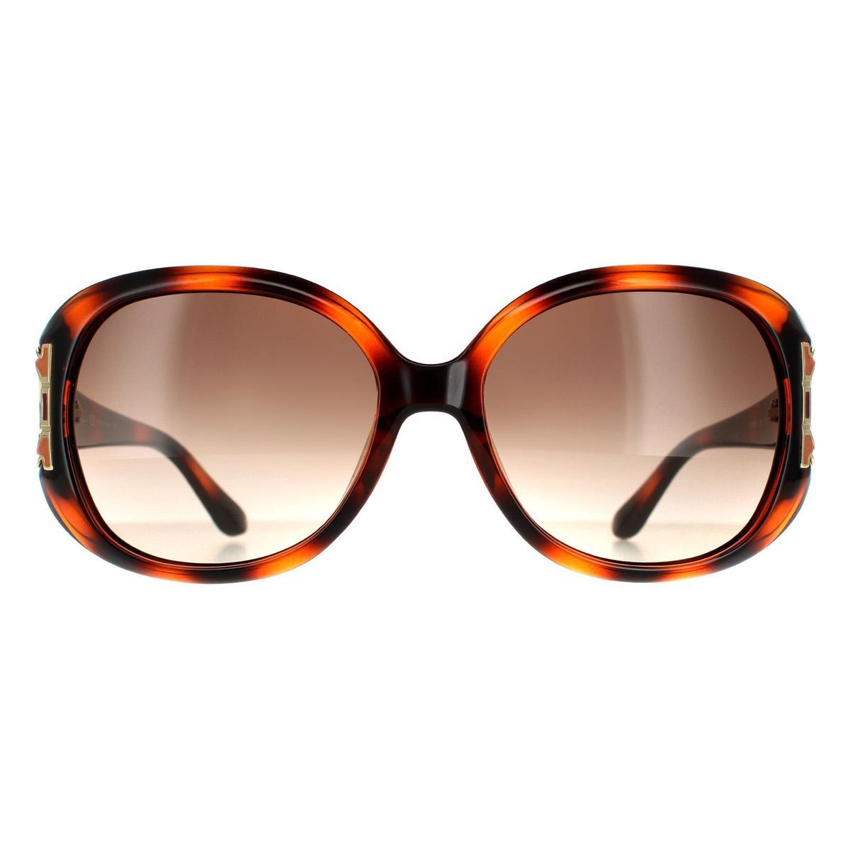 Oversized ovale Schildpatt Sonnenbrille
