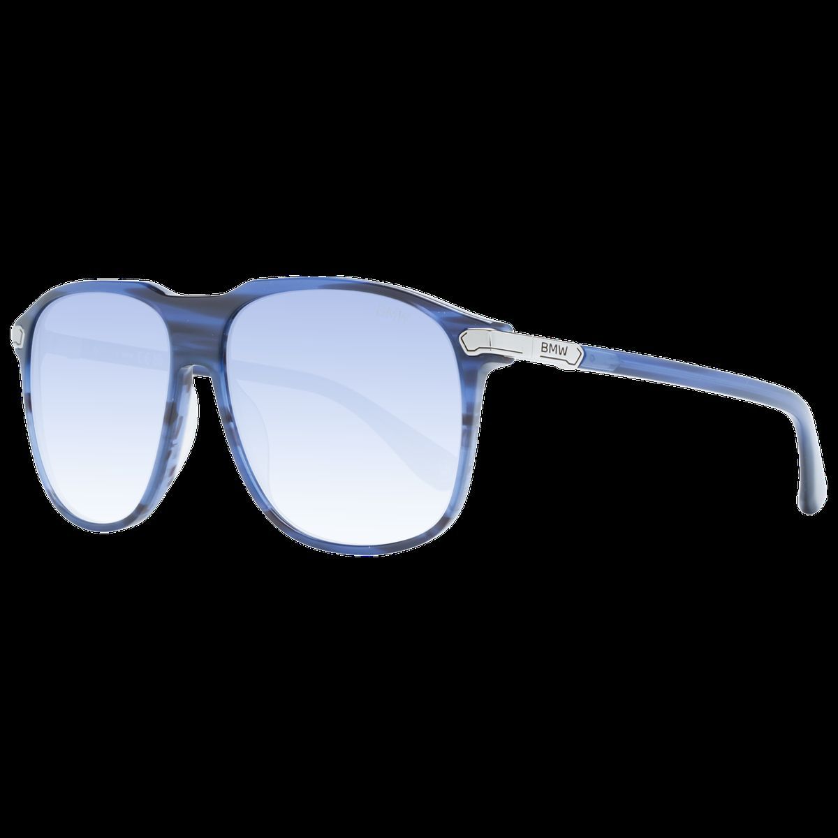 Blaue Sonnenbrille mit quadratischem Rahmen