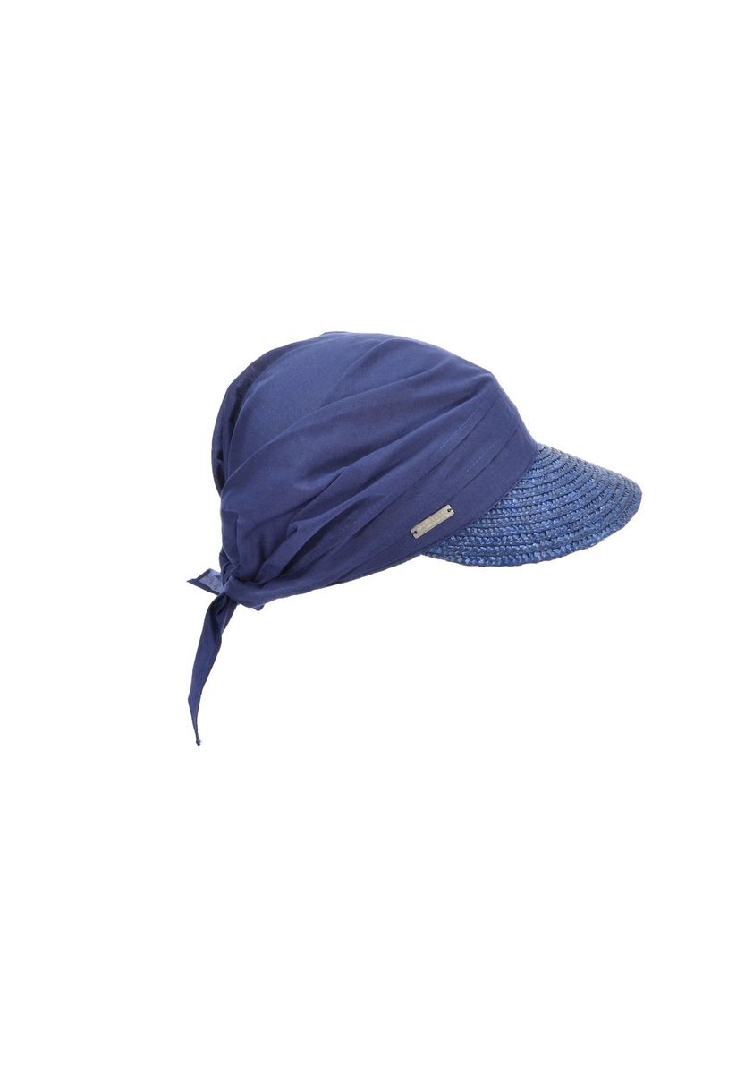 Strohschirm Cap mit Stoffkopf