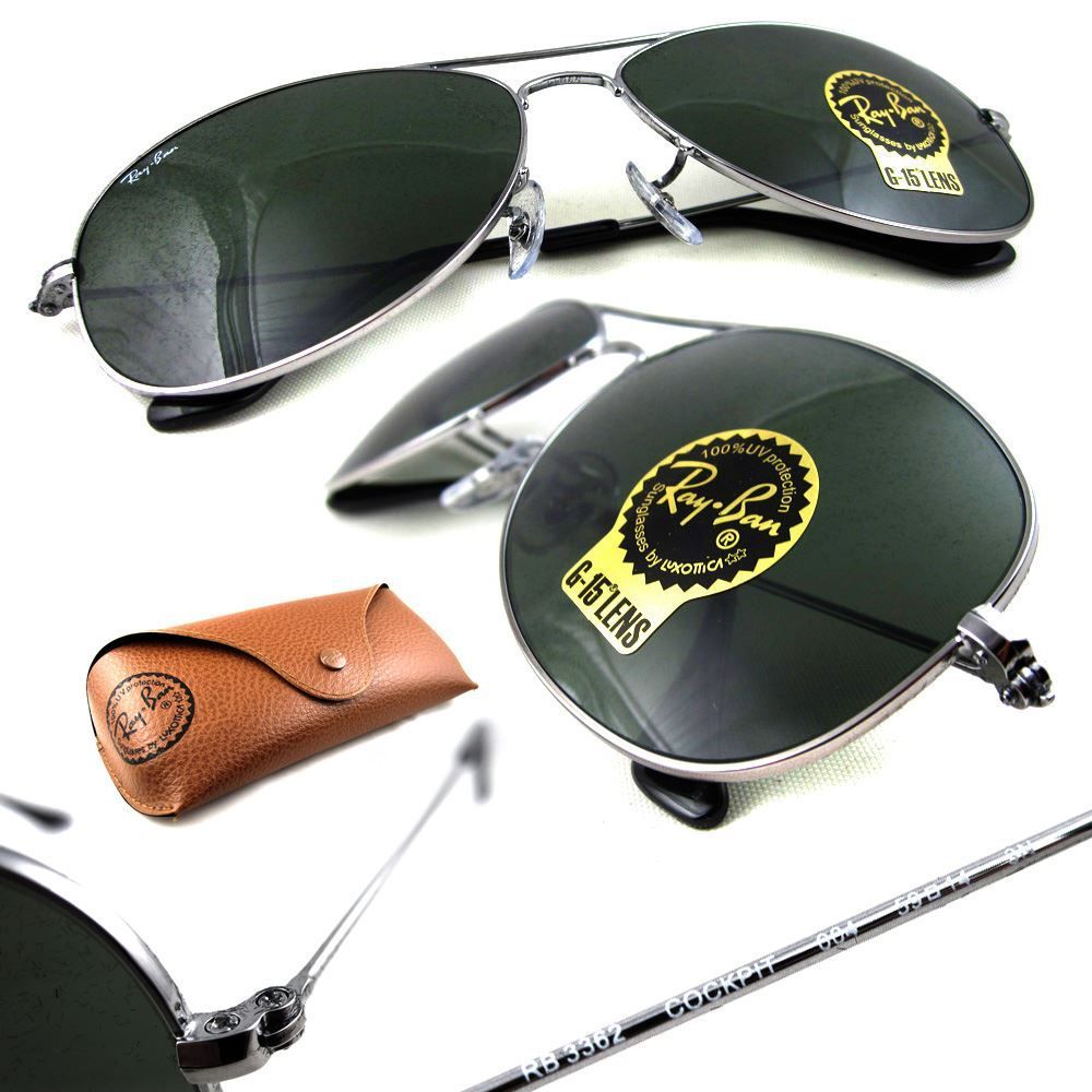 Klassische Pilotenbrille Gunmetal Gestell