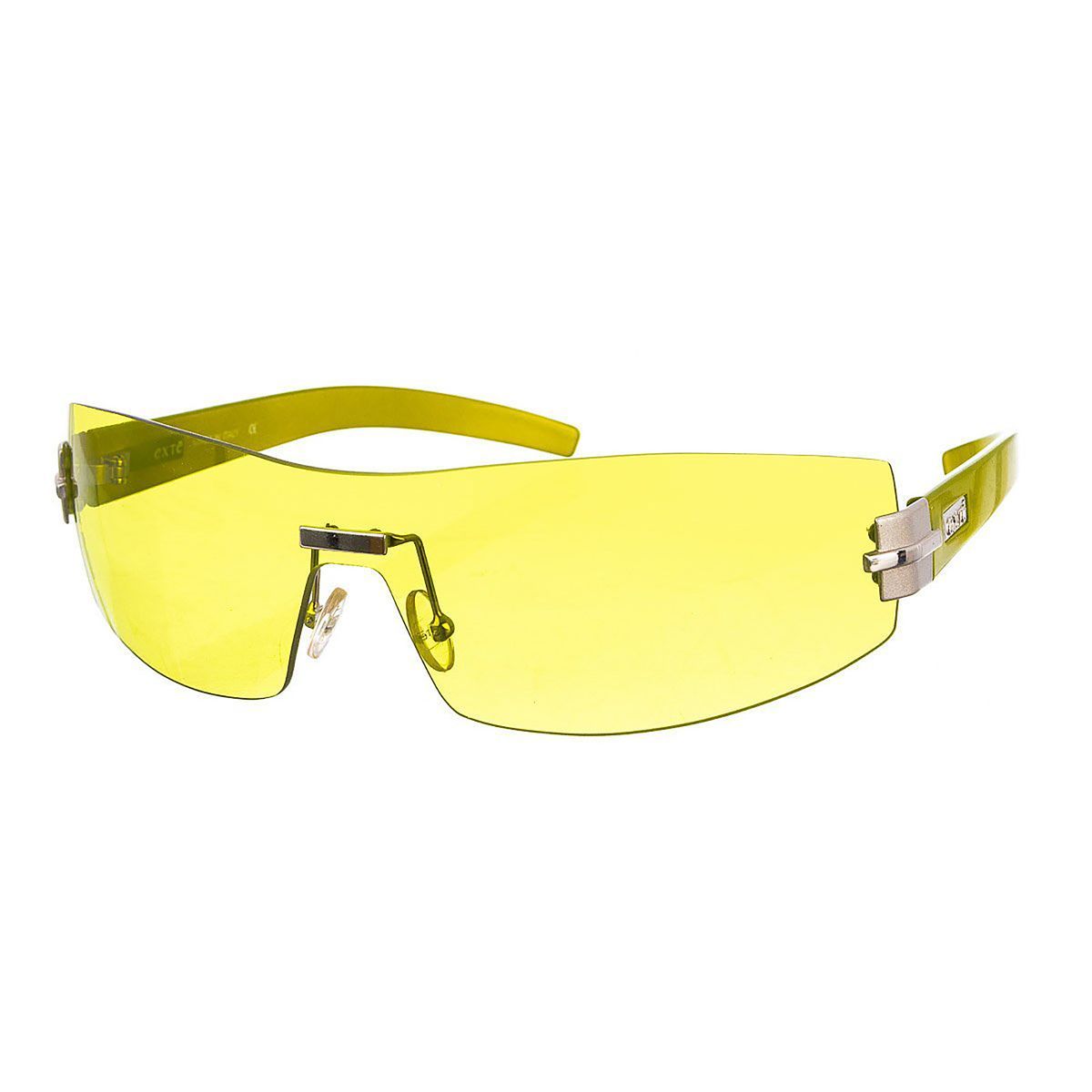 Rechteckige, randlose Acetat-Sonnenbrille