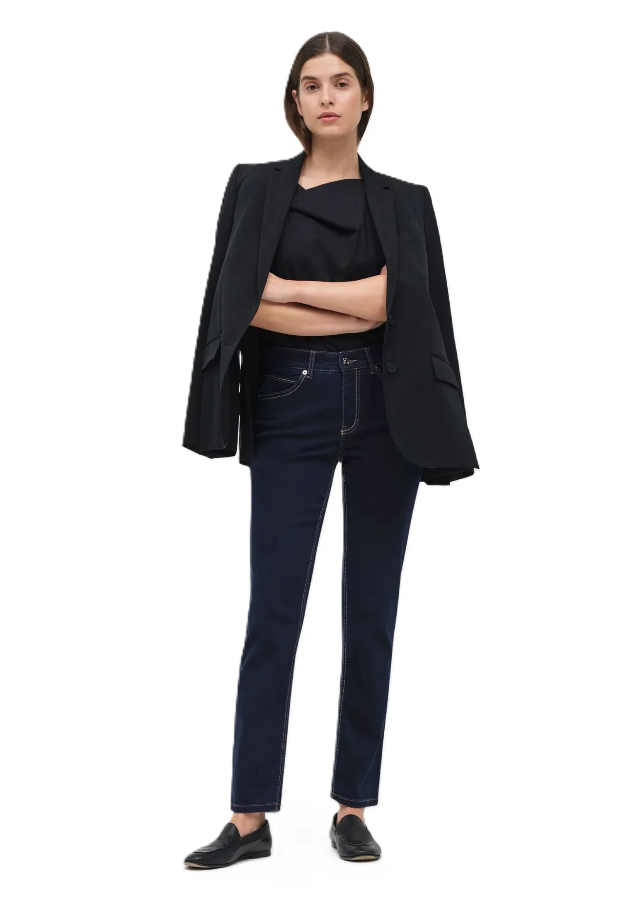 Straight-Fit-Jeans mit mittlerer Bundhöhe