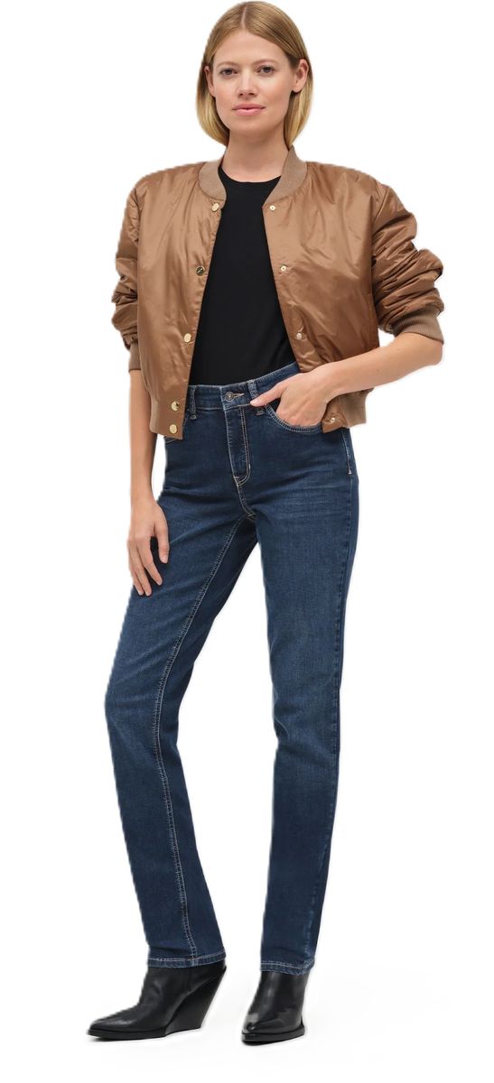 Straight-Fit-Jeans mit mittlerer Bundhöhe