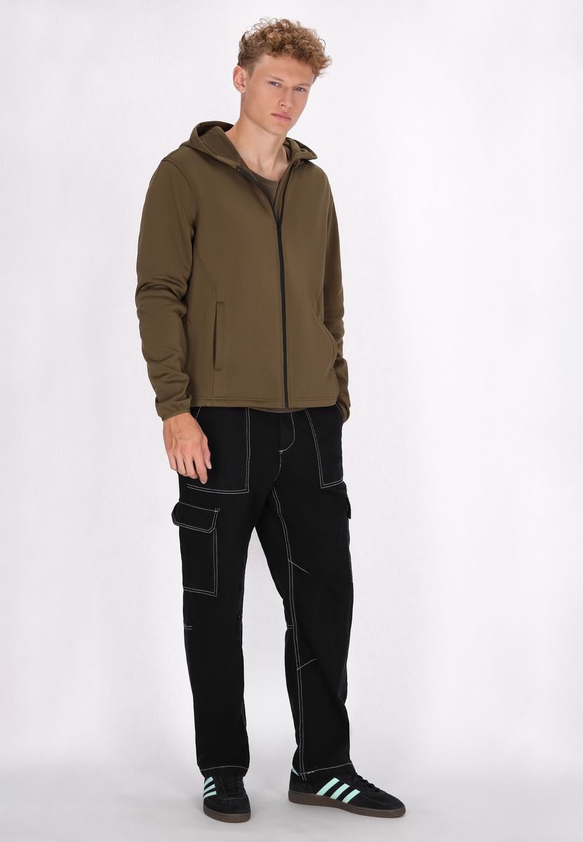 Minimalistische Slim-Fit Kapuzenjacke