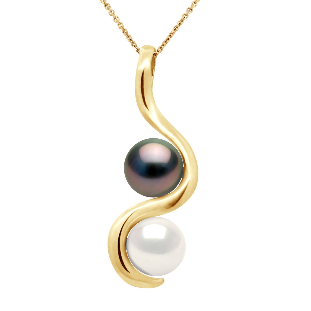 Perlenanhänger Halskette in Gold