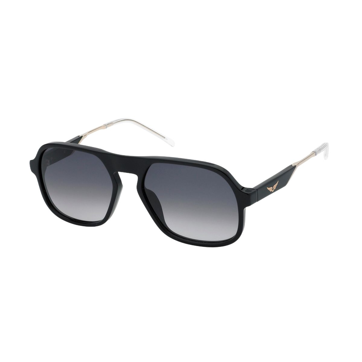Pilotenbrille mit schwarzem Rahmen