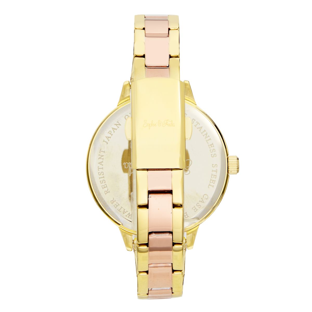 Minimalistische zweifarbige Armbanduhr