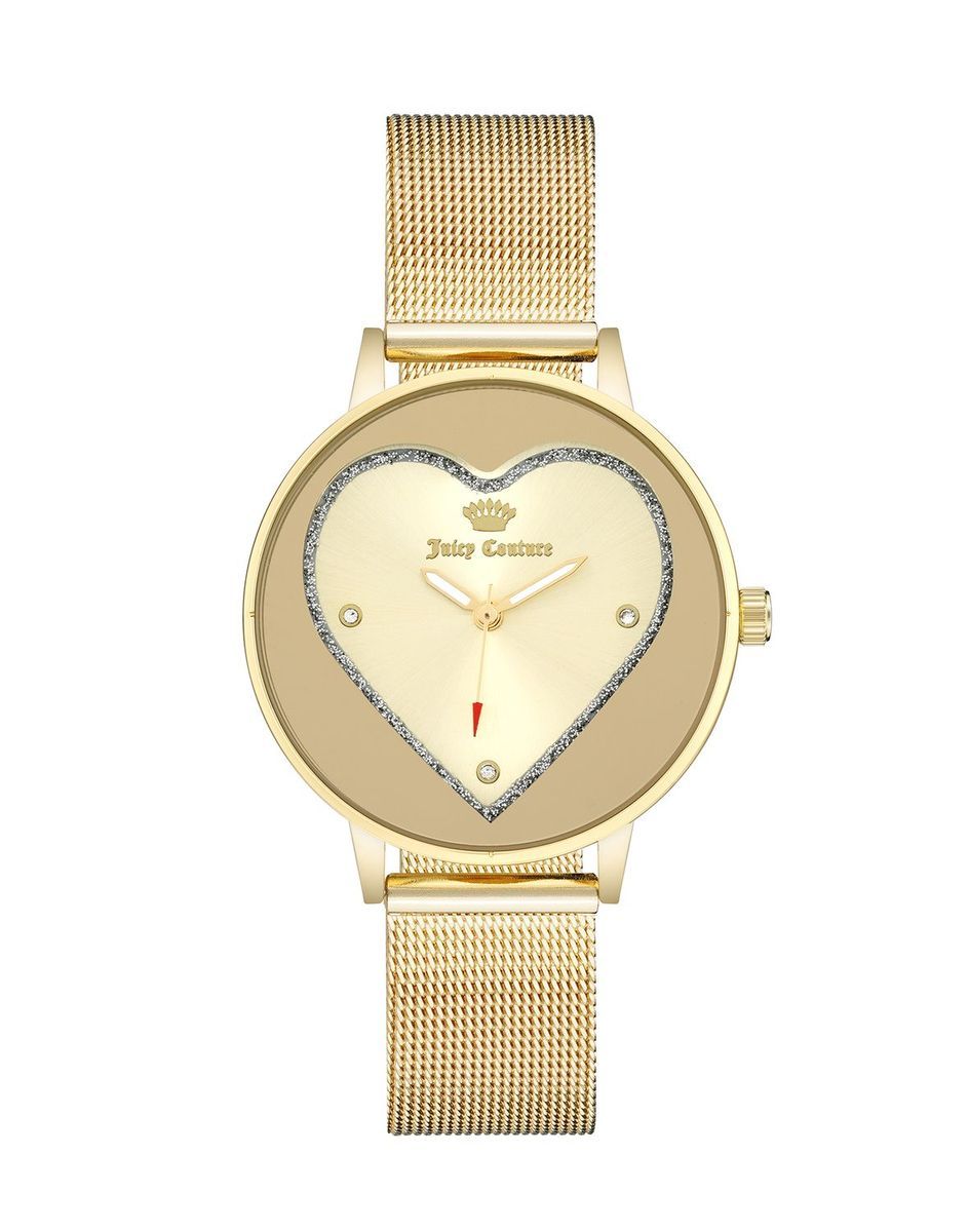 Goldfarbene Uhr mit Herzdetail