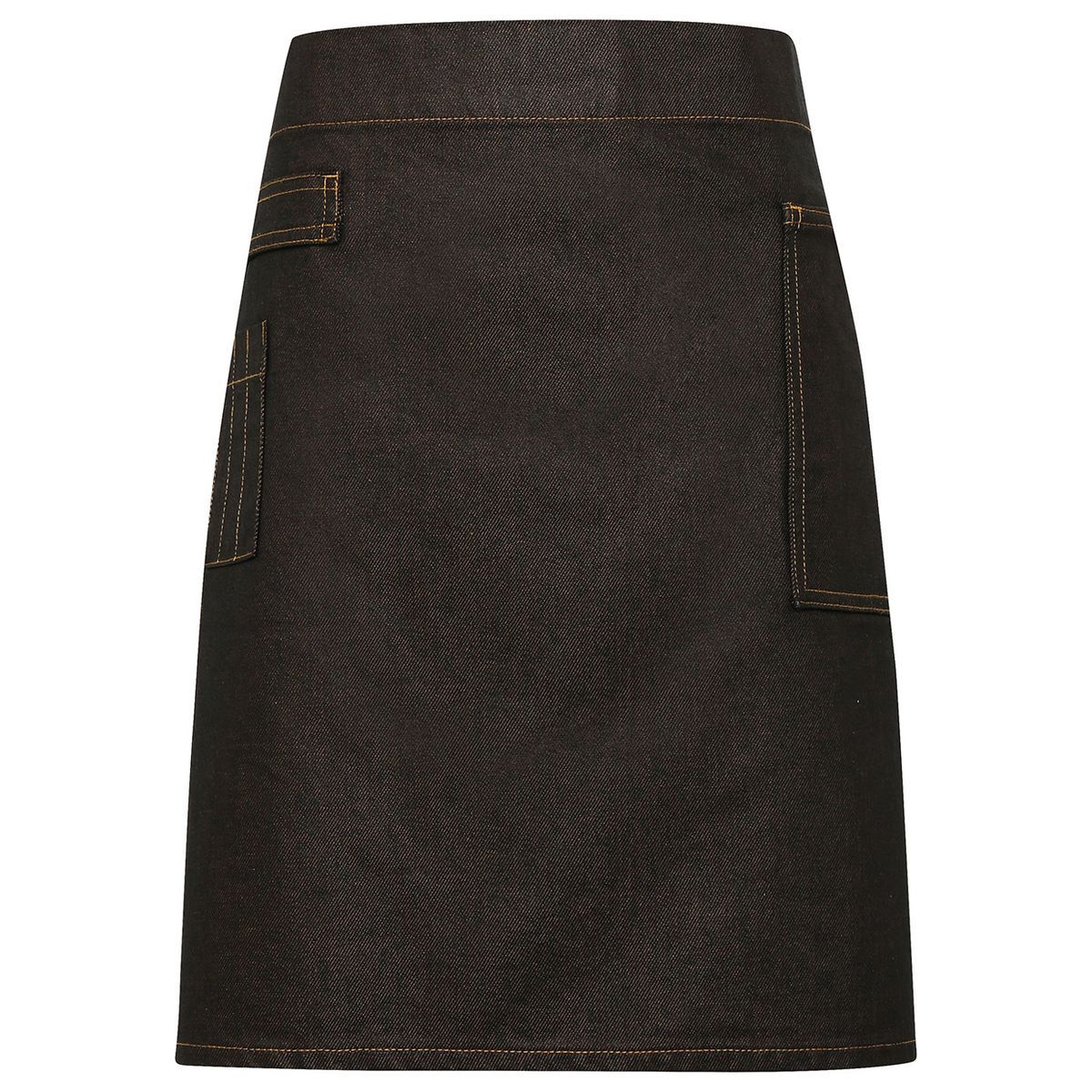 Dunkelbraune Denim-Kellnerschürze