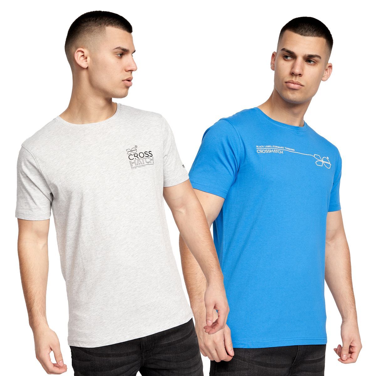 Herren Baumwoll T-Shirt Set mit Rundhalsausschnitt