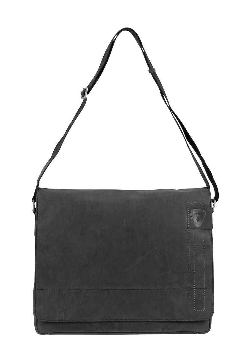 strellson Umhängetasche "Richmond", Leder, uni, für Herren, schwarz