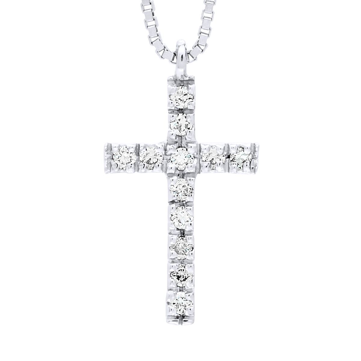 Diamant Kreuz Anhänger Halskette