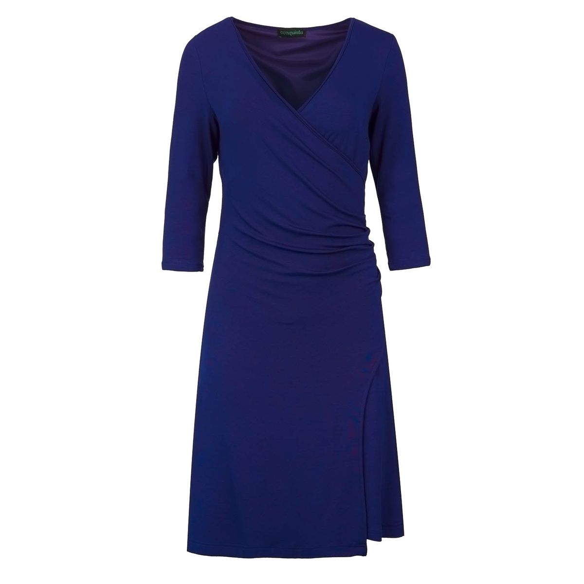 Elektrisch blaues Faux-Wickelkleid