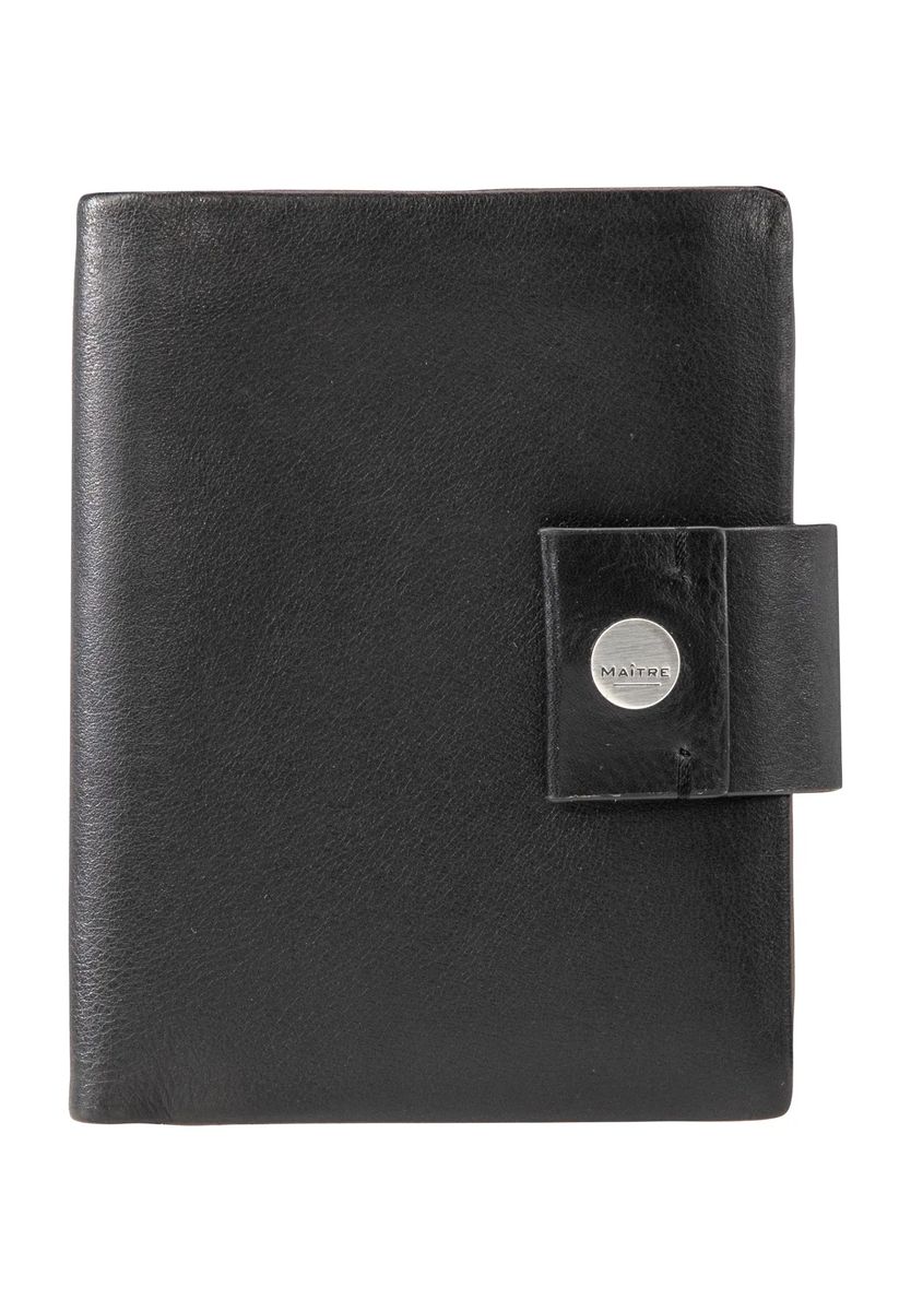 Maître Geldbörse, Hochformat, Leder, RFID, für Damen, schwarz