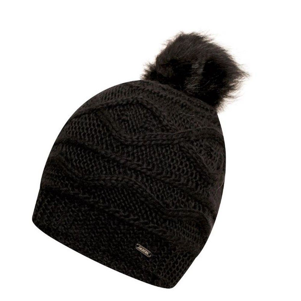 Strukturstrick-Beanie mit Bommel