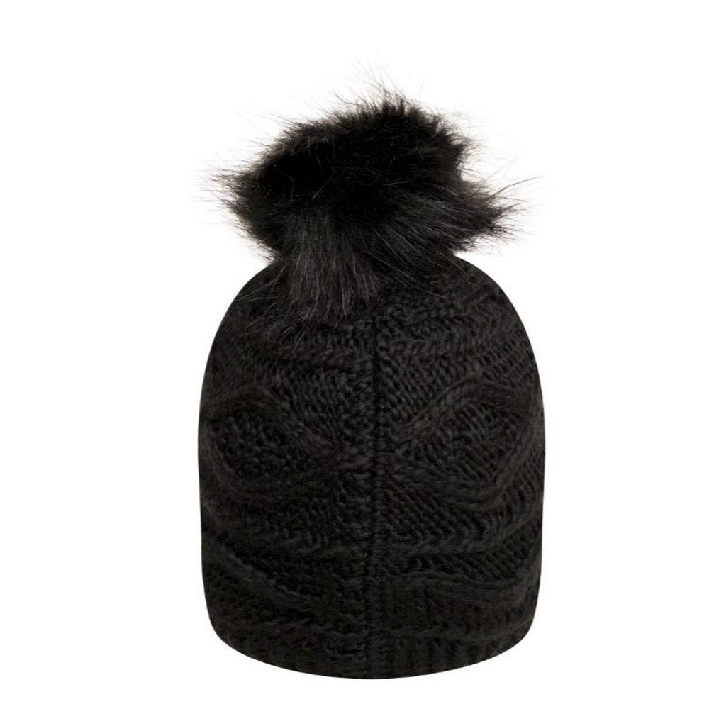 Strukturstrick-Beanie mit Bommel