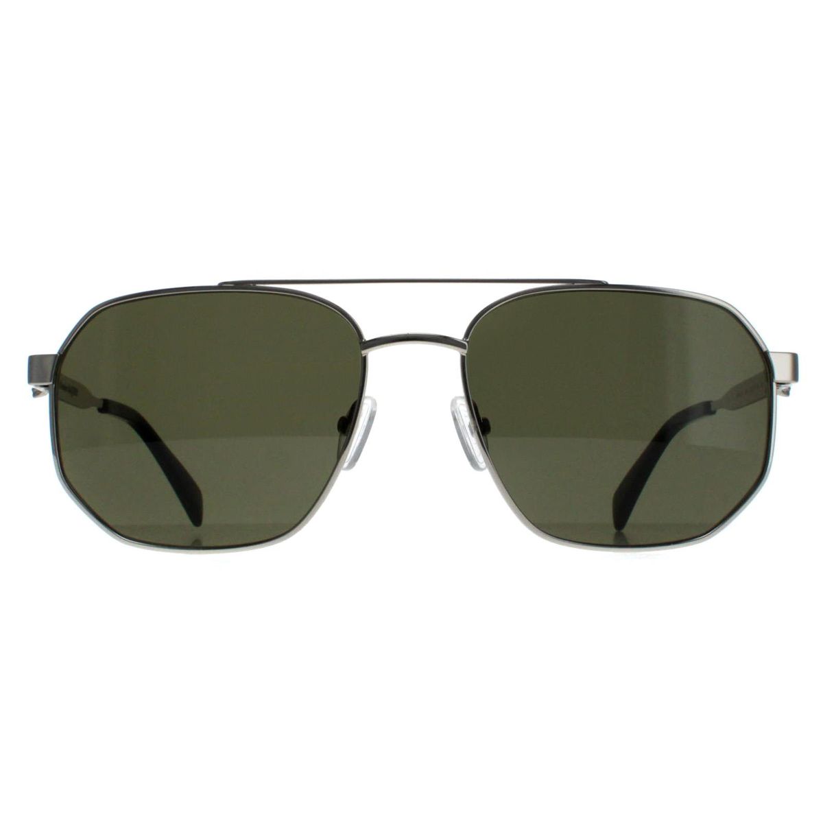 Achteckige Pilotenbrille mit Metallrahmen