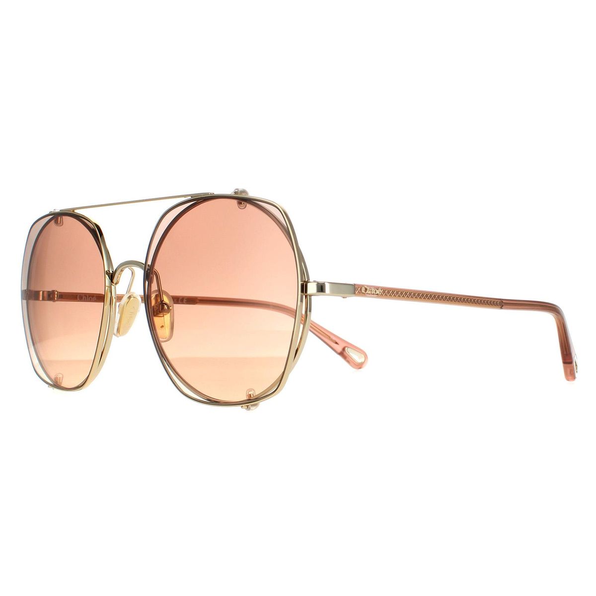 Skulpturale Runde Drahtgestell Sonnenbrille