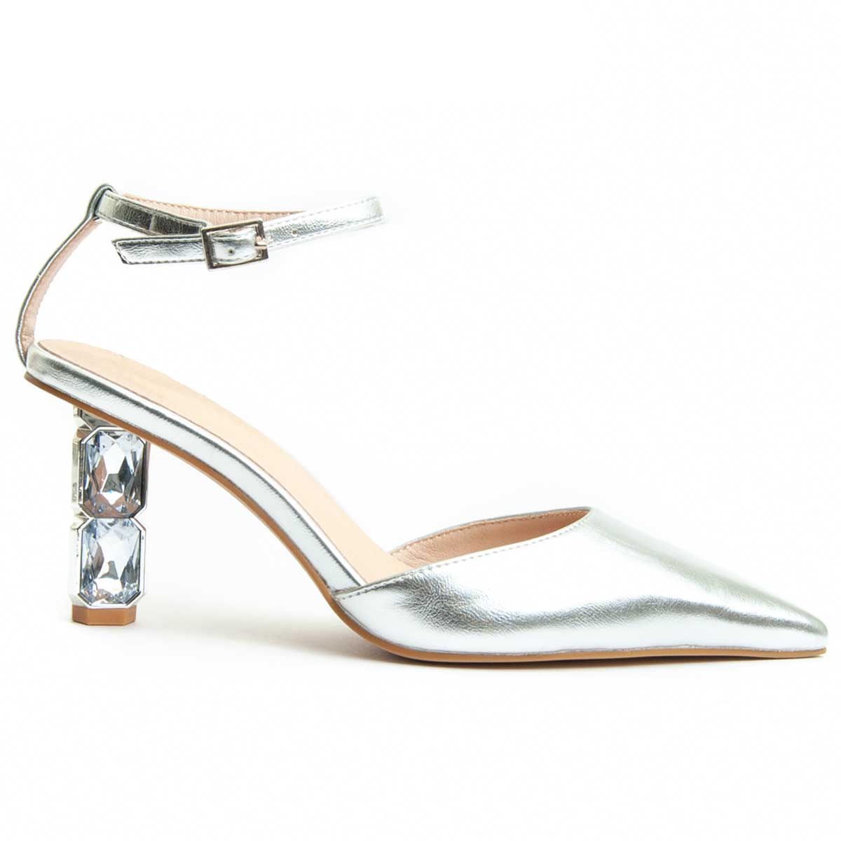 Pumps mit Kristall-Absatz