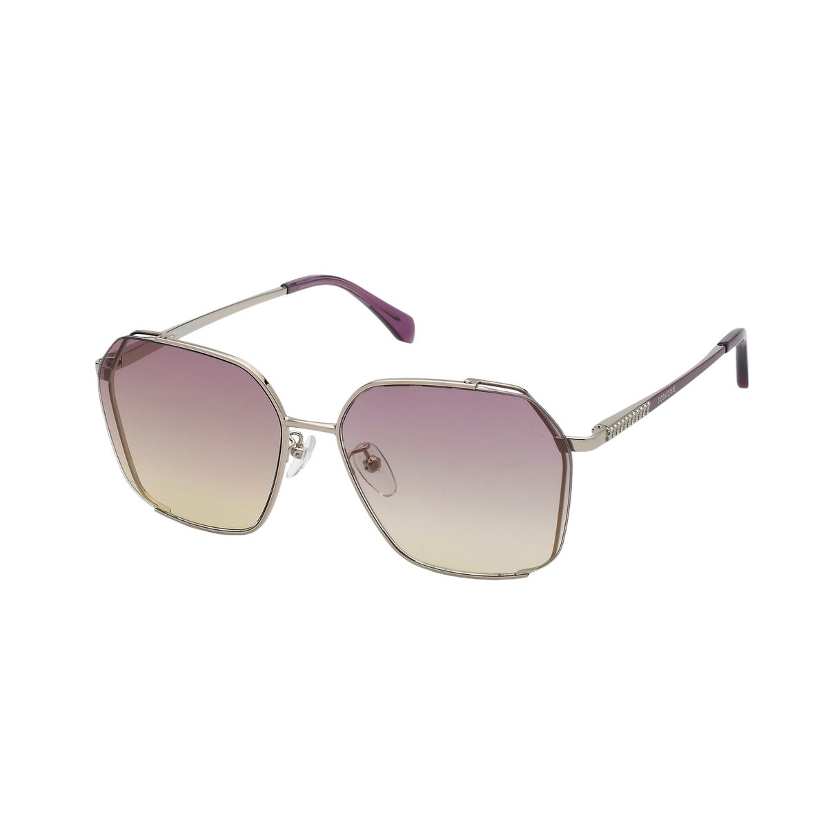 Sonnenbrille mit hexagonalem Rahmen und Farbverlaufsgläsern