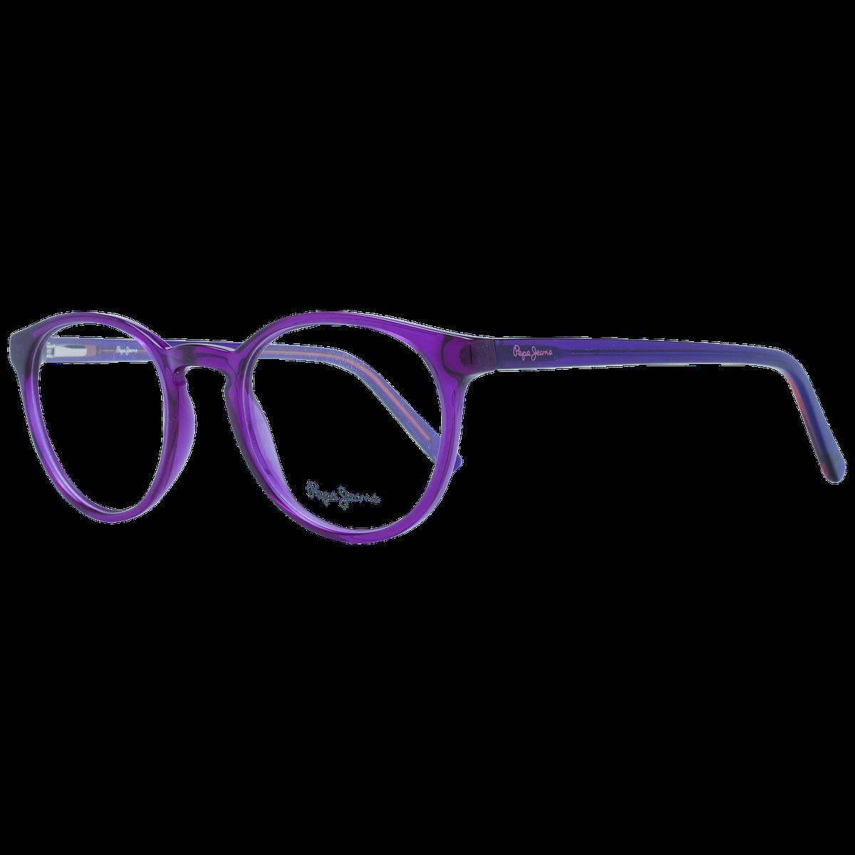 Runde lilafarbene Acetat-Brille