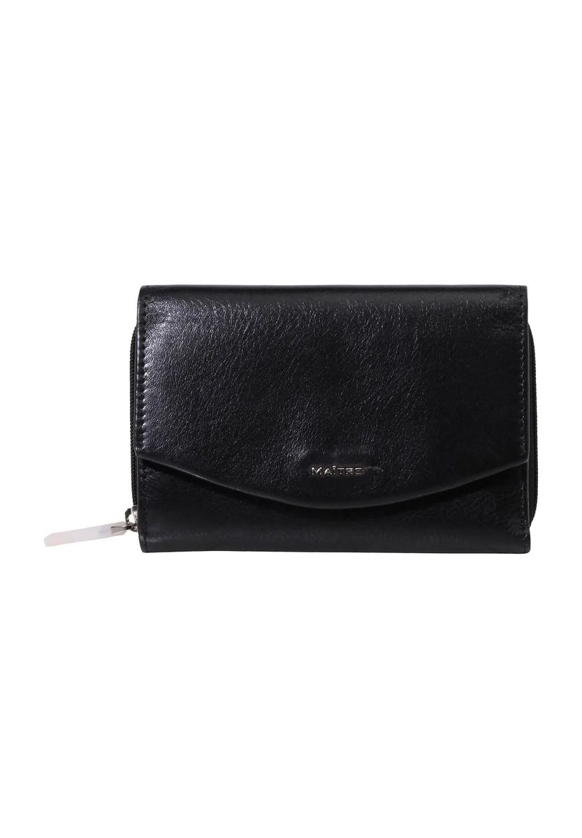 Maître Geldbörse "Dagrete", Querformat, Leder, Logo-Emblem, für Damen, schwarz, 99
