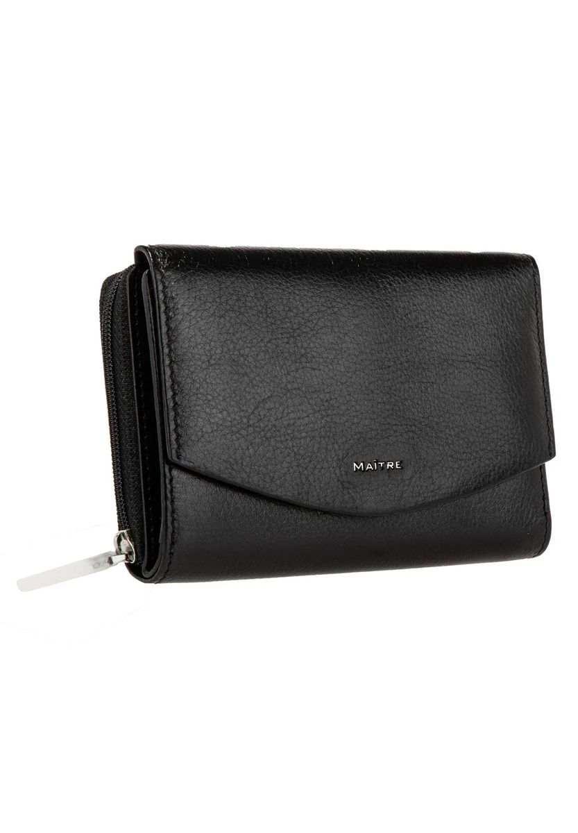 Maître Geldbörse "Dagrete", Querformat, Leder, Logo-Emblem, für Damen, schwarz, 99