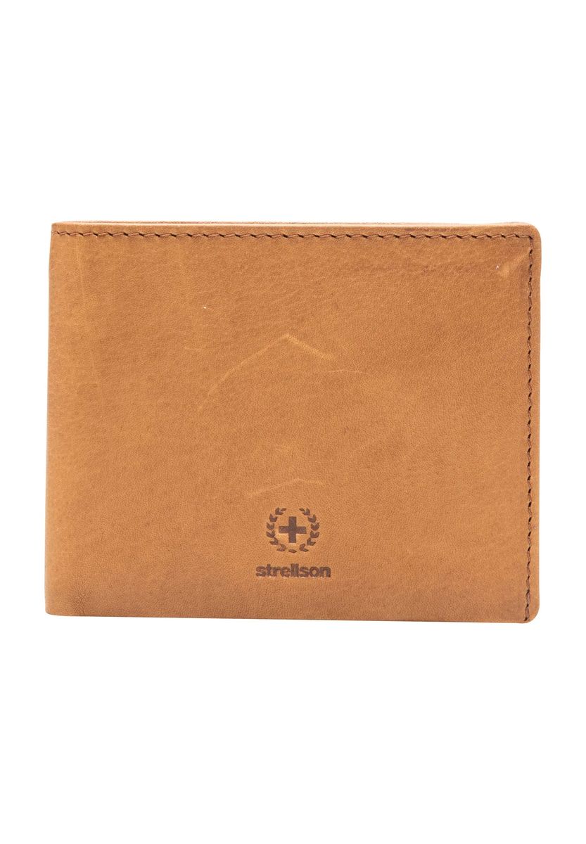 strellson Geldbörse "Blackwall", Querformat, Leder, Logoprägung, für Herren, braun