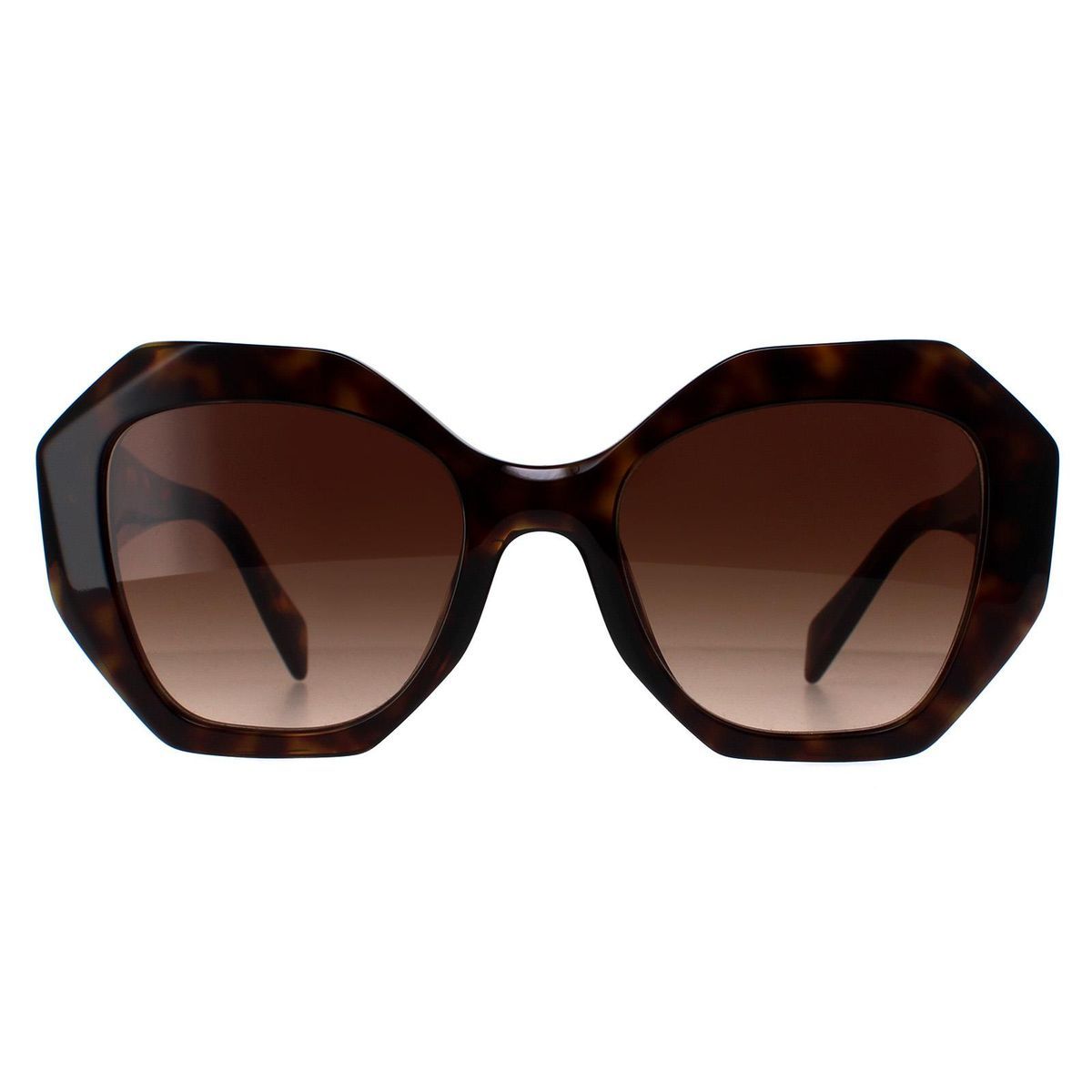 Geometrische Schildpatt-Sonnenbrille mit Farbverlauf