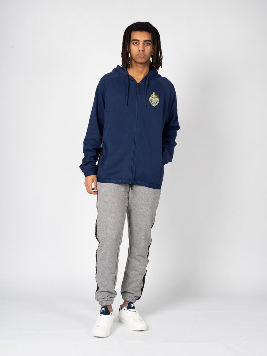 Zip-Hoodie mit Wappen-Patch