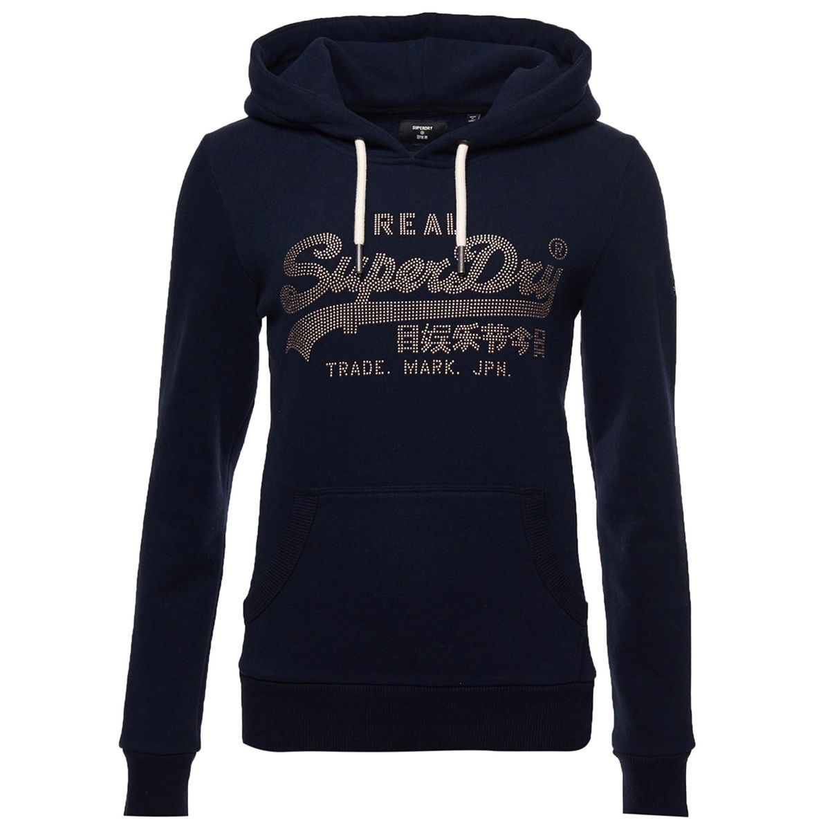 Damen Kapuzenpullover mit Glitzer-Logo