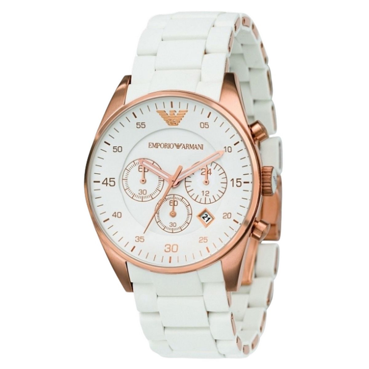 Braune Chronograph-Uhr mit Lederarmband